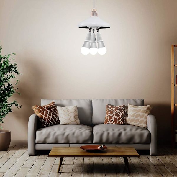 E27 Trippel for Skru-inn LED-pære, 360° Justerbar, AC 220-240V, 3