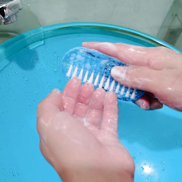 Tvåsidig Nagelscrubbborste Nagelscrubbborste Mjuk Stiv