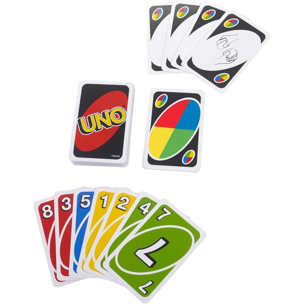 Mattel Games Uno, Spill med 112 kort, Action-kort og Joker Car