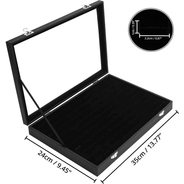 Ring display stand - Ring display stand med 100 hak - F
