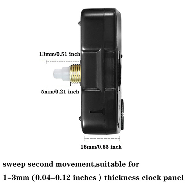 (13mm) 2 st Klockmekanism Klockrörelsemekanism Klock Mec