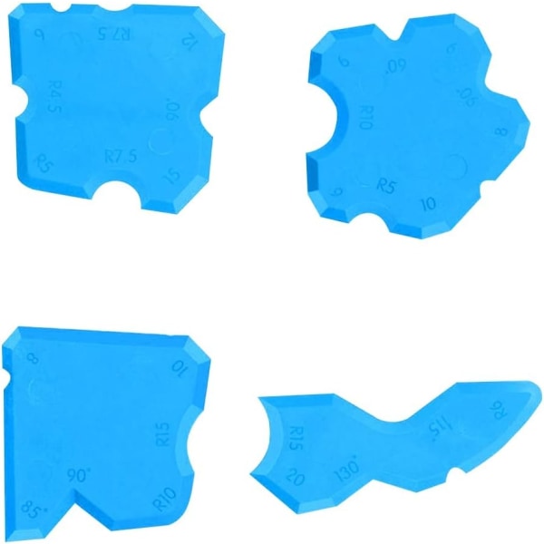 4 stykker silikon fugeverktøysett skjøtejevningssett for silikonforsegling av fugemasse(