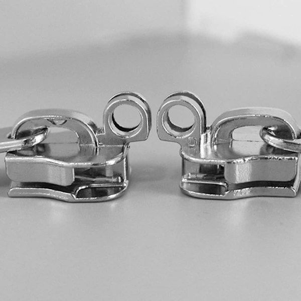 2 par 8 dragkedja dragkedja i metall Hlipper dragkedja skjutreglage huvuden väskor kläder resväska tillbehör för dragkedja