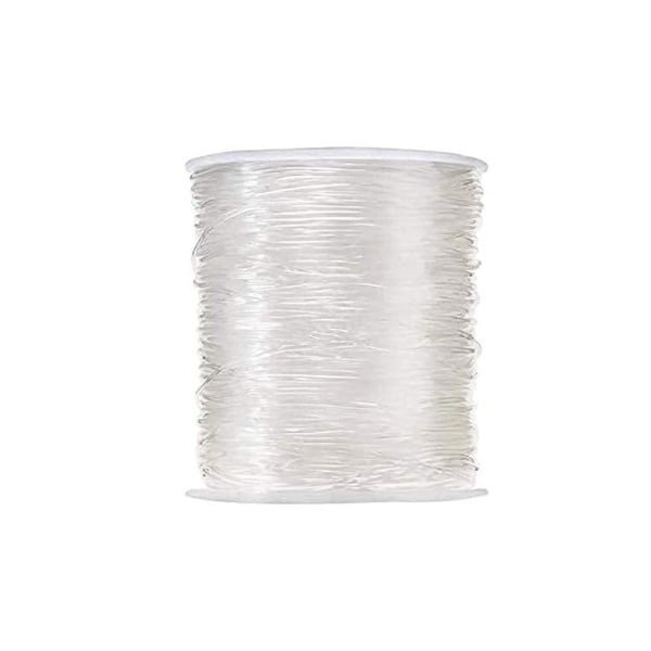 Koruhelmiminen polyesteri joustava lanka rannekoruihin ja askarteluun 0,8 mm 100 m läpinäkyvä