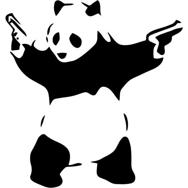 10*10cm Sports Panda Car Sticker Kung Fu Panda Sticker, Funny Car