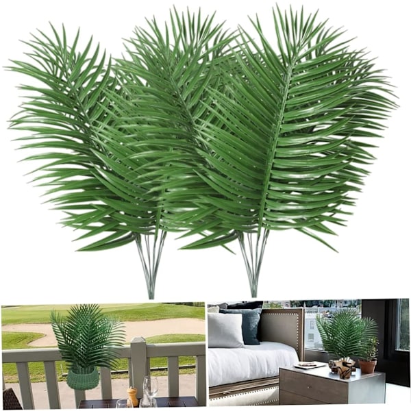 12 stk. kunstige palmeblade falske tropiske planter falske blade Pa