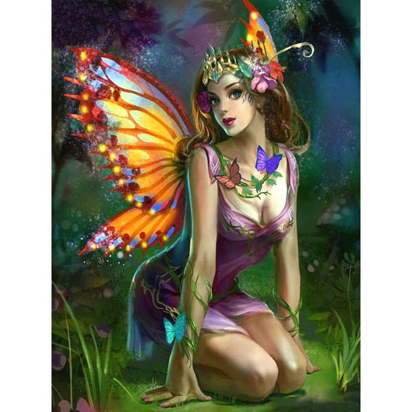 30 × 40 Sexy Butterfly Wing naispuolinen diamond painting (30 * 40, 1