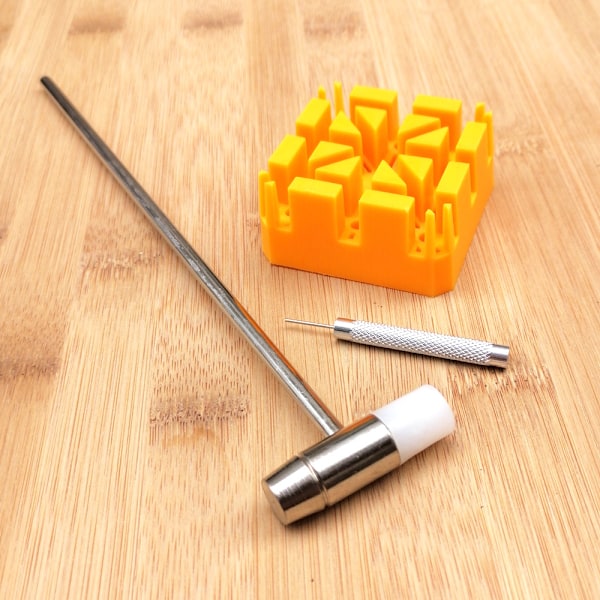 3 stk. Urrem Punch Pin 0,8 mm/0,9 mm/1,0 mm Urmaker Armbånd Stropp Stål