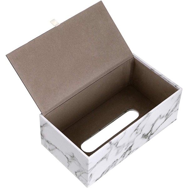 1stk Elegant PU lær Tissue Box Holder, rektangulær serviett