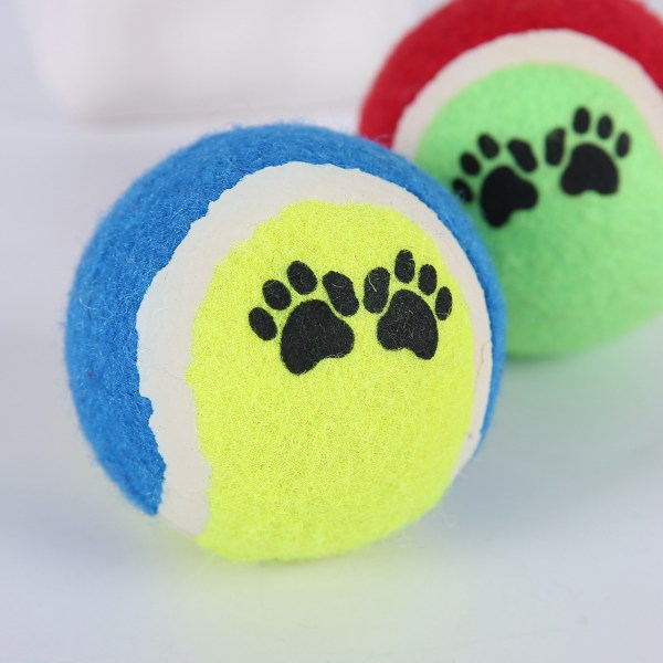 Tennisbold til hund, 2 tennisbolde, tilfældig farve, diameter