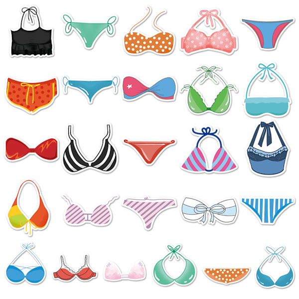 56 Sheets Sexy Bikini Cartoon Stickers Waterproof Trunk Car Mobile Phone Decorative Stickers