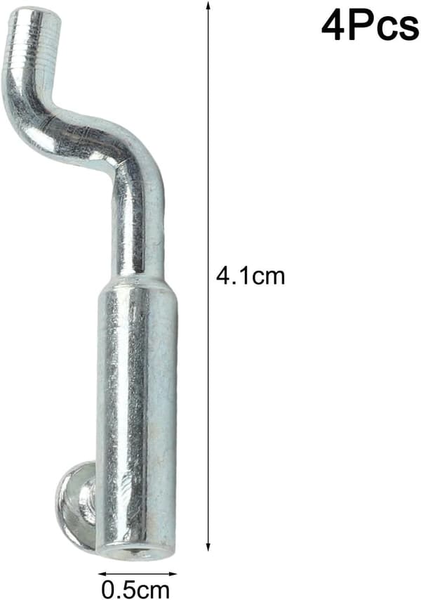 Sæt med 4 udskiftelige Z-formede metalkabelbindere til plæneklippere, egnet til 2 mm kabler