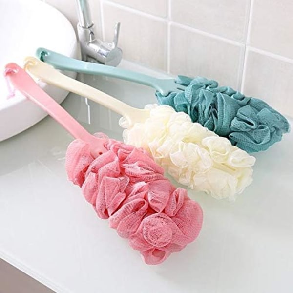 (Cyan) Langskaftet Exfolierende Luffa, Brusesvamp, Krops Scrub