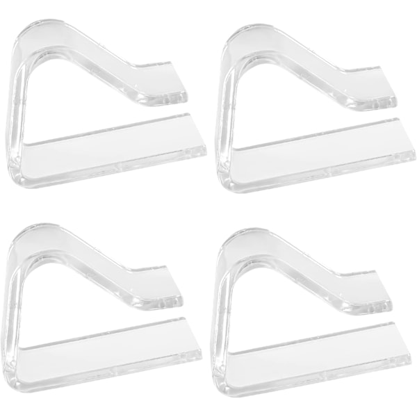 (Small) Bordsduksklämmor i plast, 4 stycken halkfria bordsduksklämmor, transparent bordsduksklämma, bordsdukshållare för trädgårdsrestaurang picknick bröllop