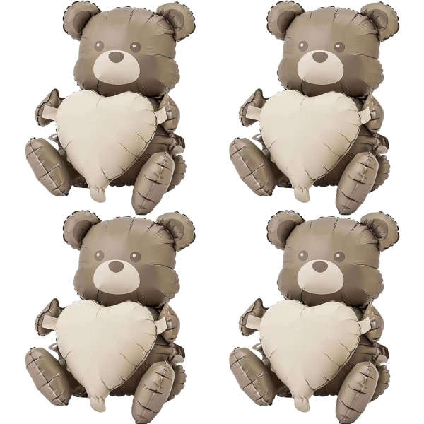 4 kpl 4D karhun ilmapallot folio helium ilmapallot karhun muotoiset eläinilmapallot viidakkometsään