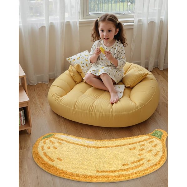 1 st  Söt Badrumsmatta, Rolig Fruktmatta, Mjuk Plyschig Badmatta, Absorberande, Halksäker för Badrum, Kök