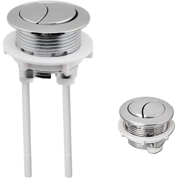 5 stk. 38 MM Toilettank Trykknap Toiletknap Dobbelt Tryk Skylning Toiletknap Toilettank Knap Toiletknap Skylleknap Udskiftning med Gevind