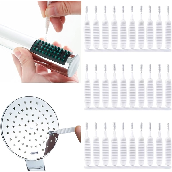 30 stk Anti-Clog dusjmunnstykke rengjøringsbørste for dusjhode