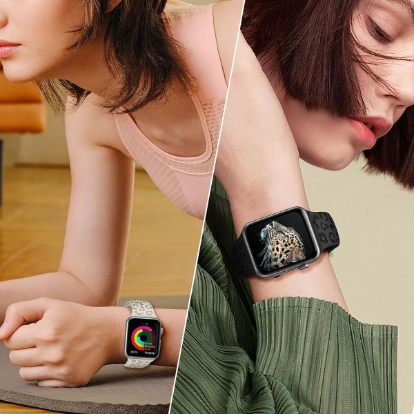 Rosa remmar som är kompatibla med Apple Watch Series 42 mm, 44 mm, 45 m