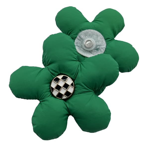 Skospænde (hvid grøn sort [diameter 9,5 cm])