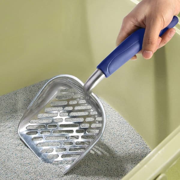 Kattsandsspade, Solid metall Kattsandsspade för husdjur Hållbar silsspade för sällskapsdjur 2-pack