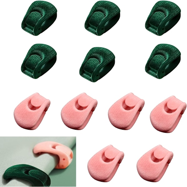 12 stk Dynetrekk Klyper, Lakenklype, Sklisikker, Plast Dynetrekkholder, Dynetrekkholder Klyper, Dynetrekkfeste, Ingen Nåler