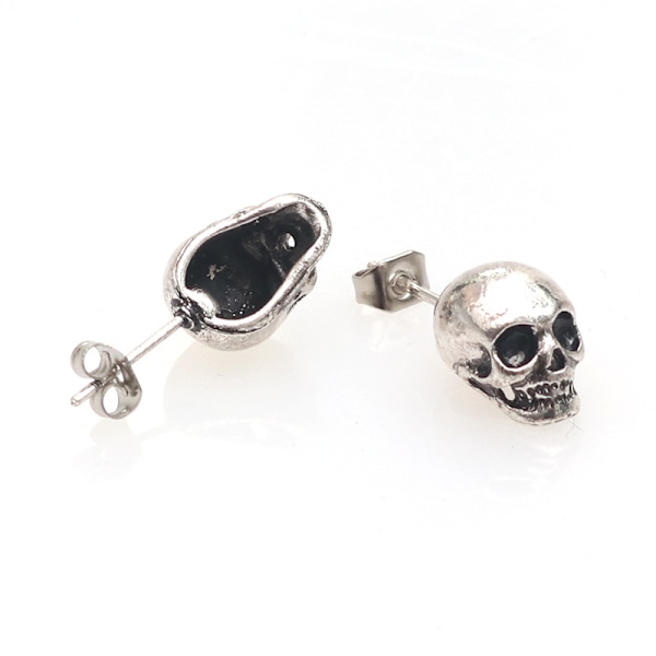 2 par Halloween Skull Punk Øreringe, Gotiske Øreringe, Skull Smykker Gave til Mænd Kvinder, Graduering