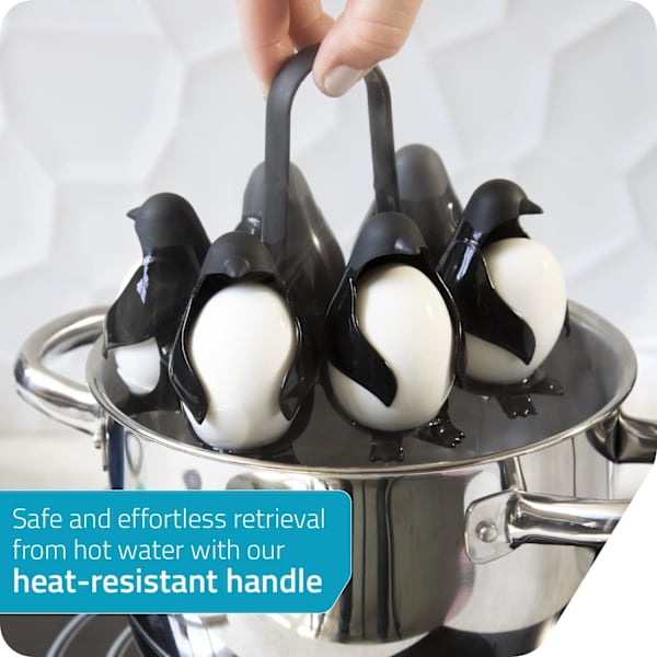 Egguins - Universal egg holder - egg cooker - egg cups - morsomme eg
