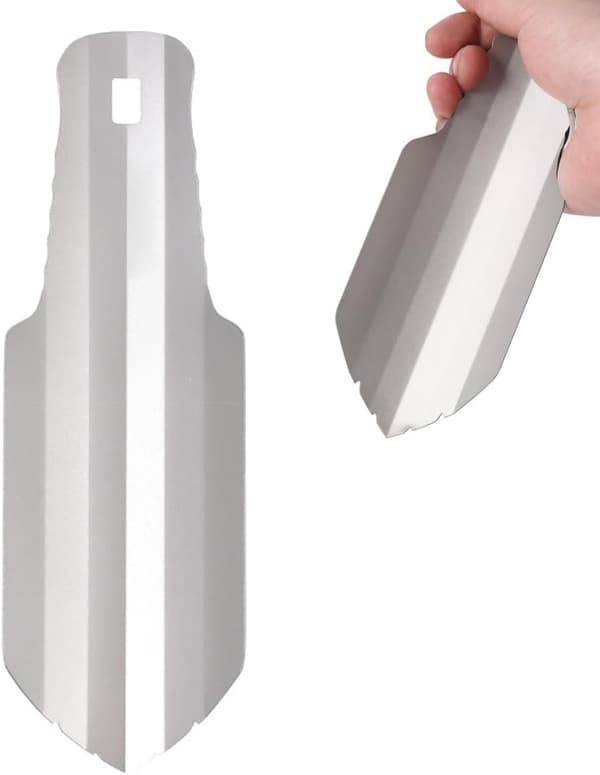 (Sølv) Campingspad, Mini Havepad Multifunktionel Havepad Titanium Håndspad til Camping Vandreture
