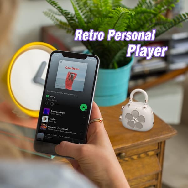 Rosa bärbar Bluetooth-högtalare, lätt minihögtalare med