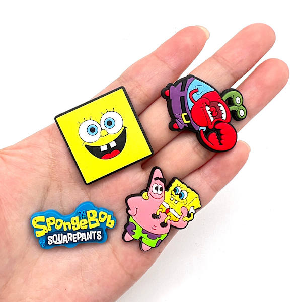 32 stk. Spongebob-serie PVC-skoblomster i forskjellige modeller