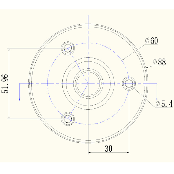 Katonrajaan kiinnitettävä projektori, 180 mm:n turvakamerakiinnikkeet, 2 kpl