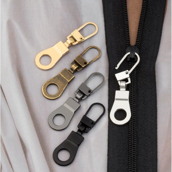 10 stk Zipper Pulls Zipper Repair - for reparasjon av ryggsekker, klær eller utvidede glidelåser