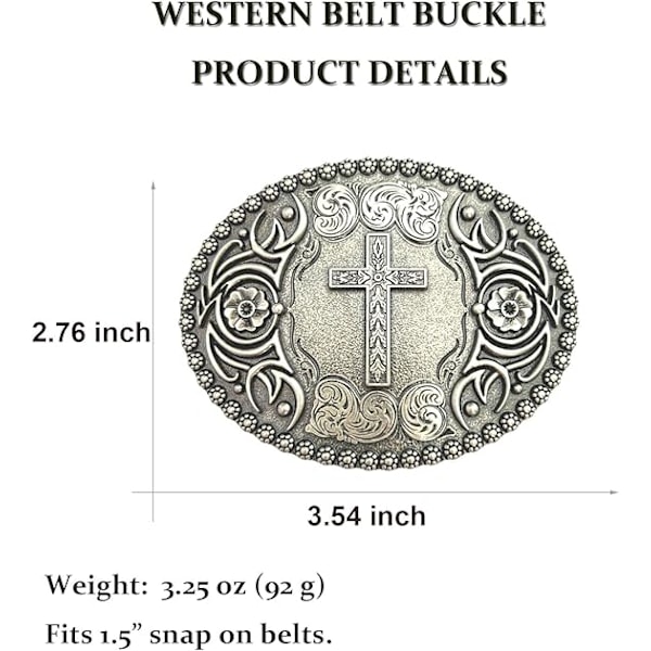 Lännen Vyönsoljet Miehille Naisille Rodeo Cowgirl Cowboy, Vintage Uskonnollinen Risti Usko Vyönsolki