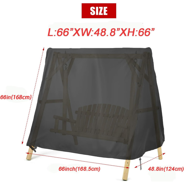 Utomhusgungaöverdrag, A-ram Patio Swing Cover, Gungaöverdrag för Utomhus