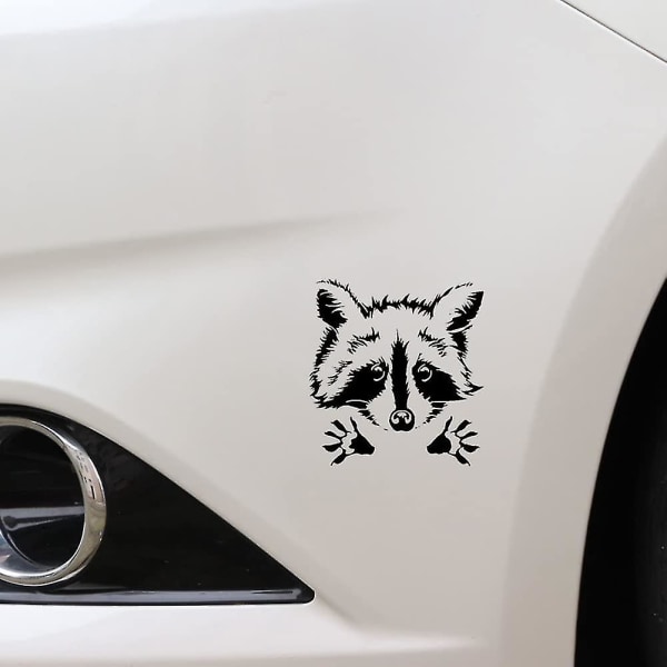2 stk Little Raccoon Bil Decal Sticke, Funny Animals Car Sticke