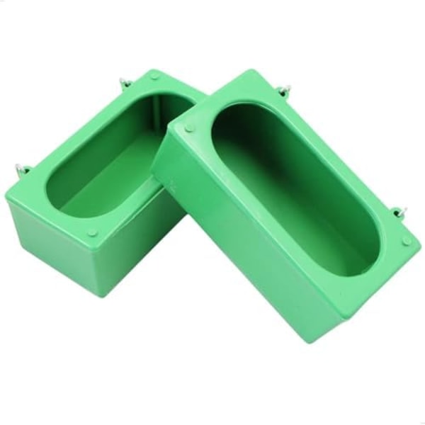2-pack Fågelbad Burfågelmatare Multifunktionell - Plastfat, Hängande Fågelmatare, Bad