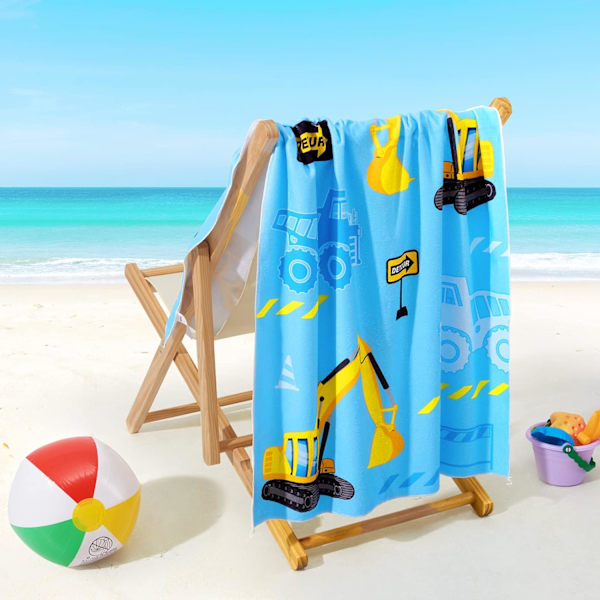 Lastbil Barn Strandhandduk - 70 x 150cm Lastbil Sandfria Handdukar för Bo