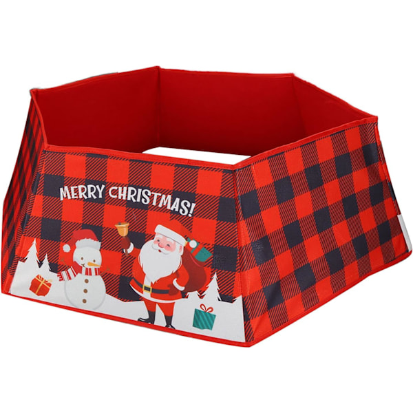 Julgransring, Julgranshalsband med tomte röda snöflingor, Julgransfot för julgran