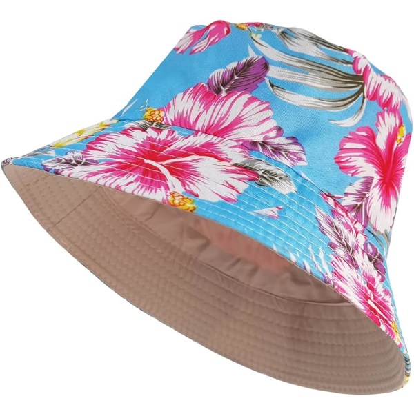 Hink i polyester, solhatt i polyester, vändbar, hopfällbar, UV-skydd