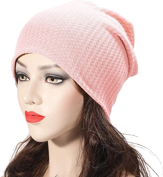 Jersey Beanies Tynd Natkappe til Kvinder Mænd，pink