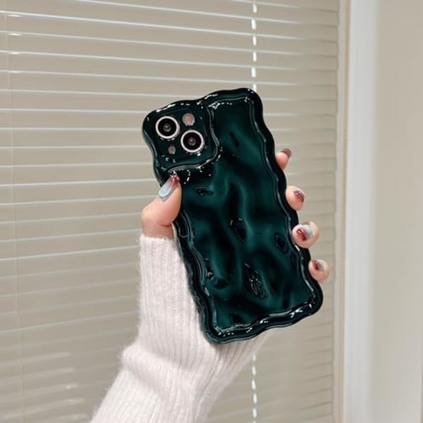 Fodral för iPhone 12, 3D Meteorite Bubble-mönster Elektropläterad Glitter Lockigt Vågig Ram Blank Fodral, Mjuk TPU Stötskydd