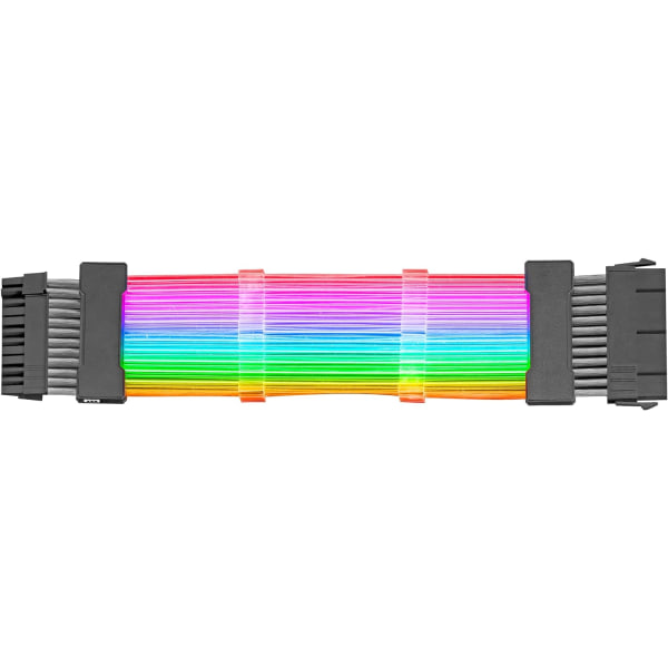 MCA-24, ARGB-jatkokaapeli 24pin ATX emolevylle, erittäin kirkkaat LEDit, Täysi yhteensopivuus, AWG18