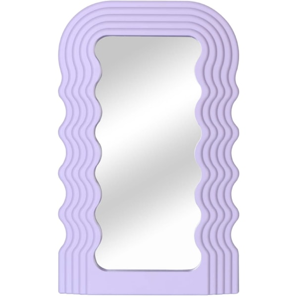 Æstetisk bølgemønster Spejl med uregelmæssig ramme, dekorativt skrivebord Wa
