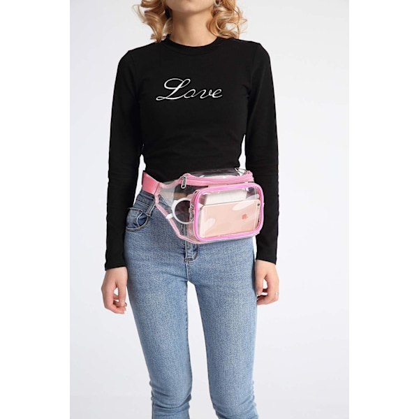 Fanny Pack, Läpinäkyvä Vedenpitävä Vyölaukku Söpö Vyölaukku Stadiu