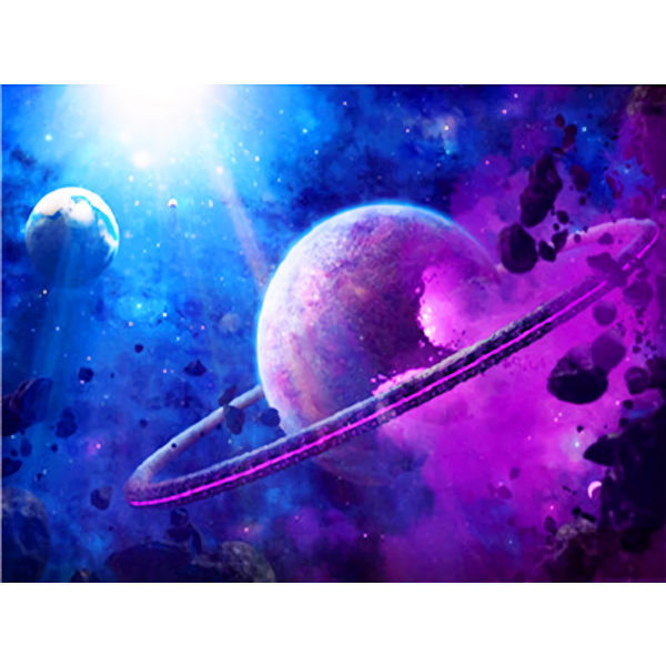 Sol planetsystem 40*30cm vardagsrum diamantmålning 9