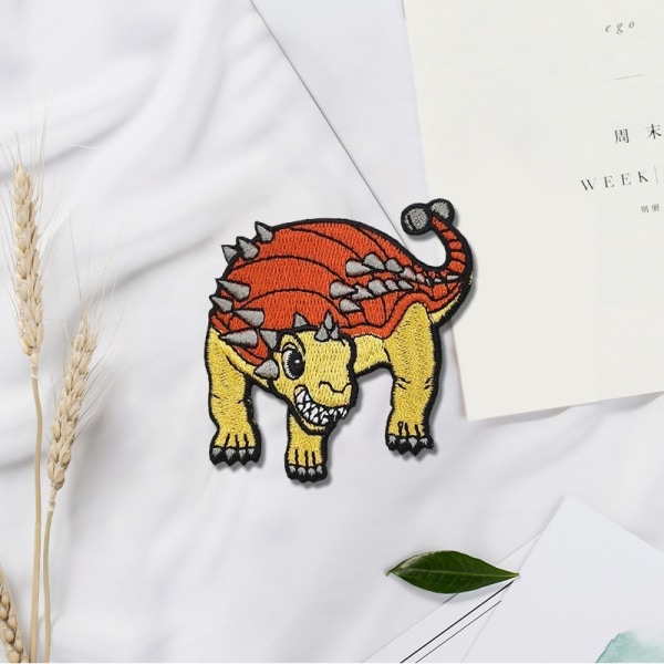 15 stk. dinosaur-formede patches til tøjdekoration