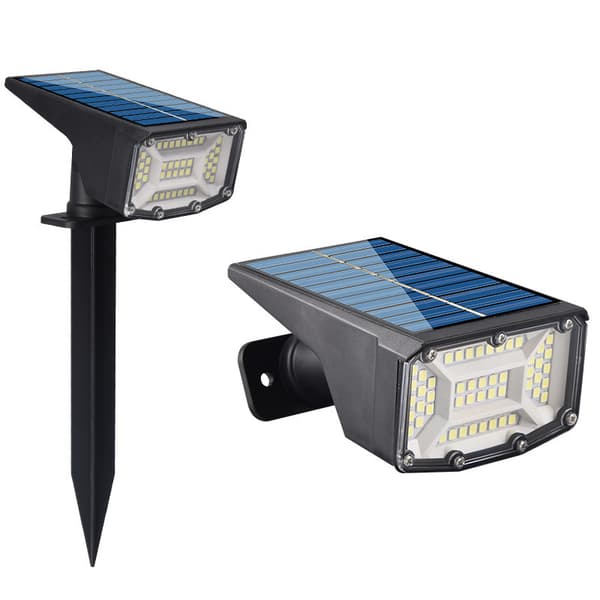50 LED - 2 stk. Udendørs Solcelle Spot, Vandtæt Solcellelampe IP67