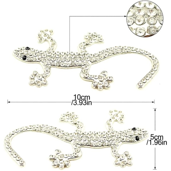 2 stk. 3D-metal Gecko-bilklistermærker
