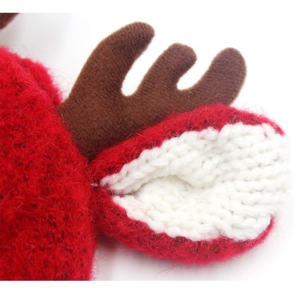 Sød Reindeer Hjortegevir Baby Beanie Blød Varmt Hæklet Strikket Hat til Små Piger Drenge